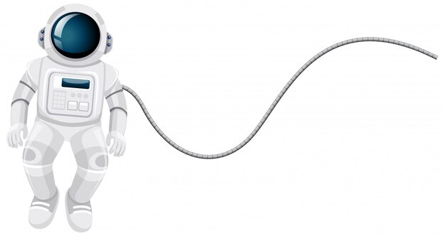  astronaut cartoon on white background