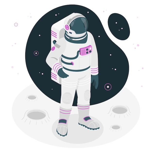 Free Vector astronaut suit illustration