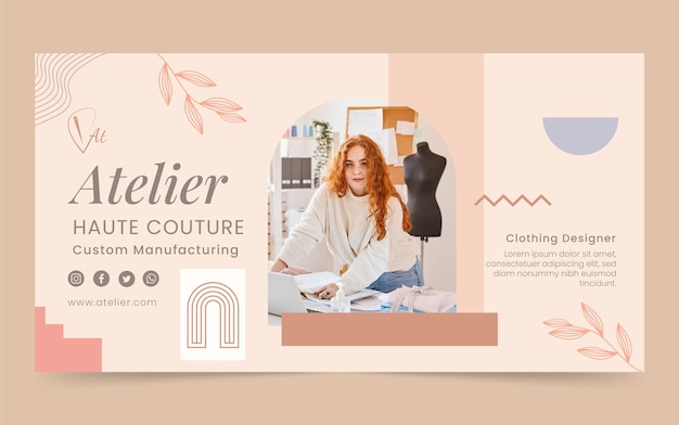 Atelier flat minimal facebook ad