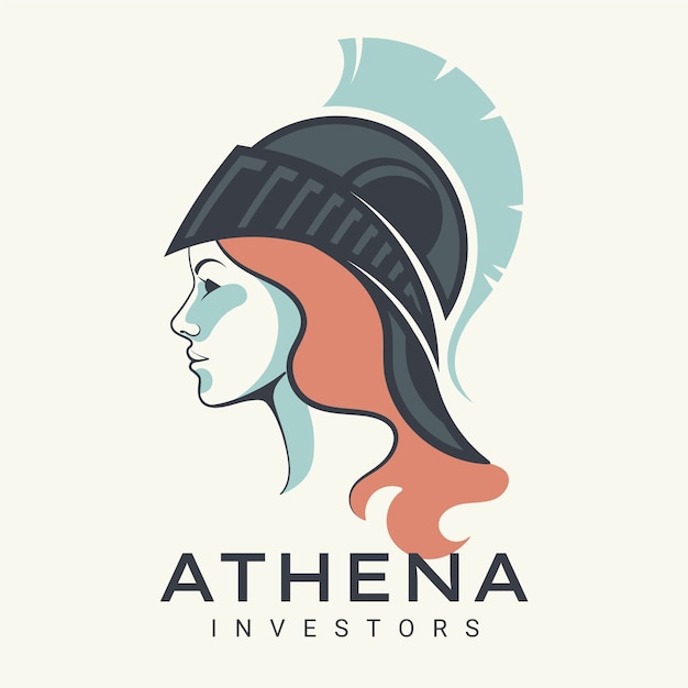 Free Vector athena character logo design