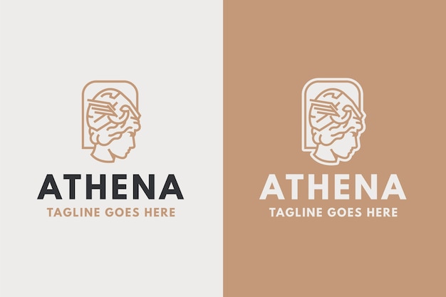 Free Vector athena character logo design