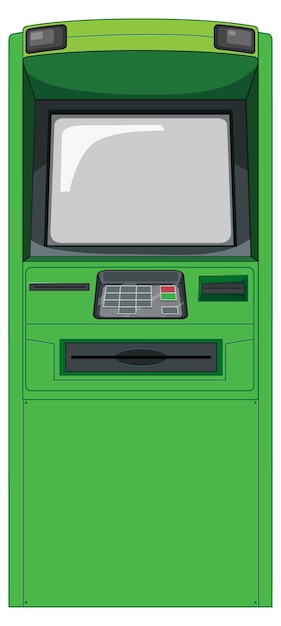 Free Vector atm machine isolated on white background