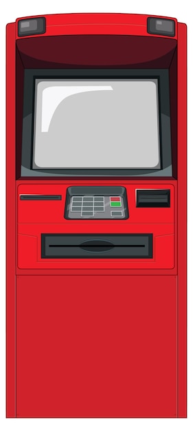 Free Vector atm machine isolated on white background