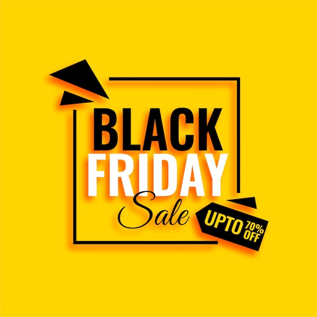 Attractive black friday sale yellow background 