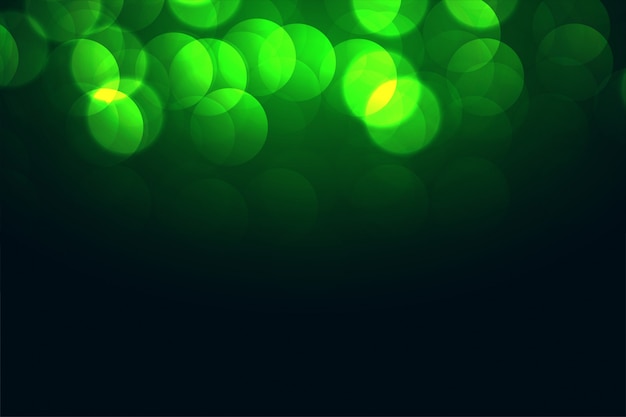 Attractive green bokeh lights effect design