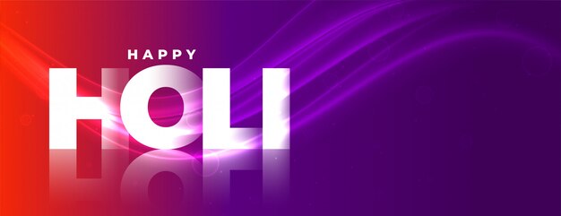 Attractive happy holi festival colorful banner