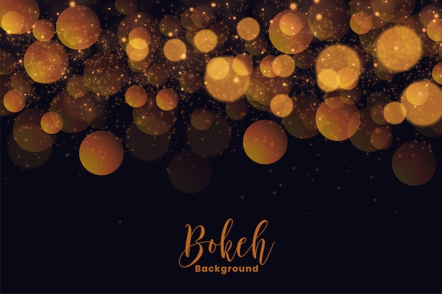 Free Vector attractive holiday bokeh background in golden light effect