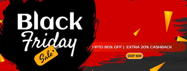 Attractive modern Black friday sale banner design vector