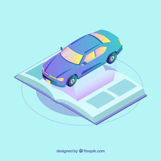 Free Vector augmented reality background in isometric style