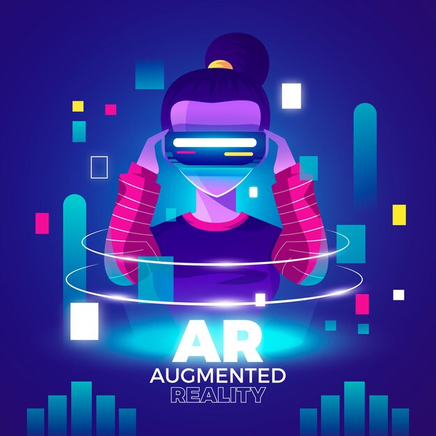 Augmented reality concept illustration