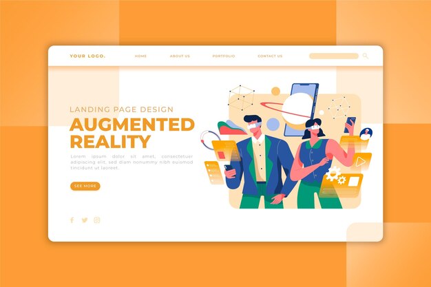 Augmented reality landing page