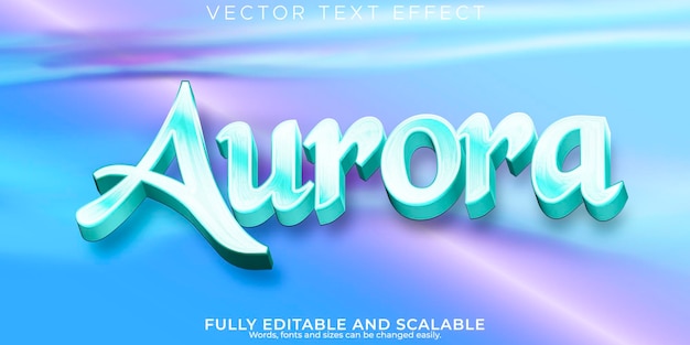 Aurora text effect editable northern lights text style