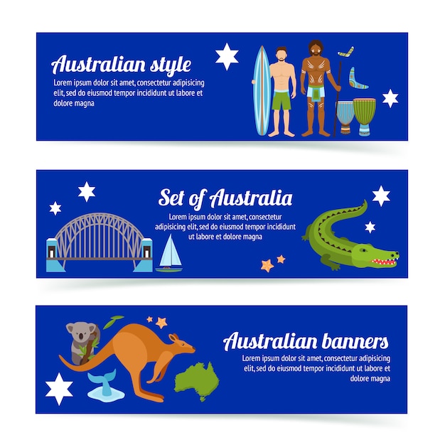 Australia Banner template Set