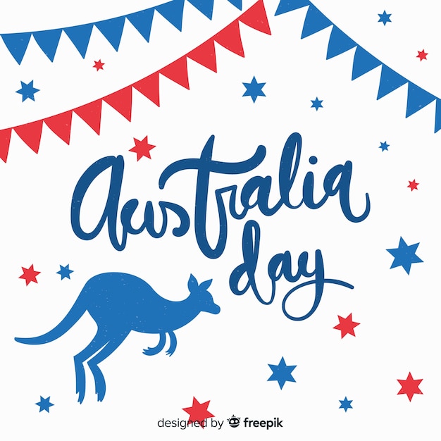 Australia day background with kangaroo