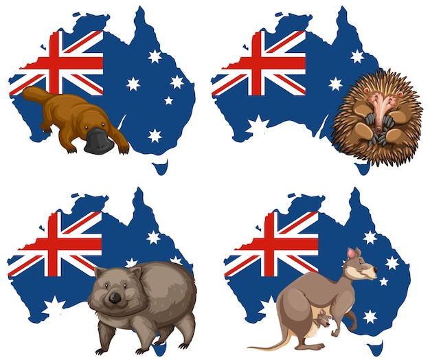 Free vector australia day banners set