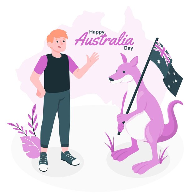 Australia day concept illustration