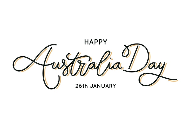 Australia day lettering