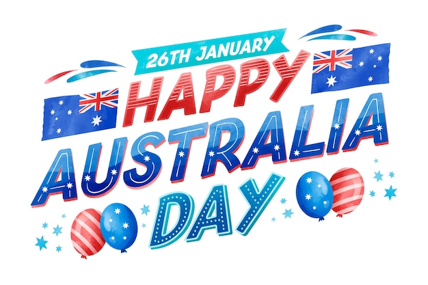 Australia day - lettering