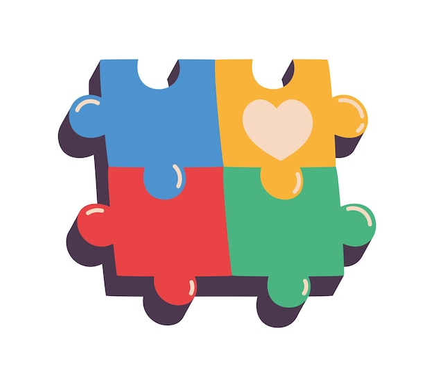 Free Vector autism day concept icon isolated