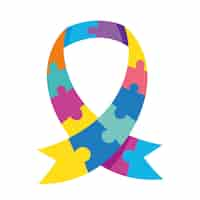 Free vector autism ribbon campaign