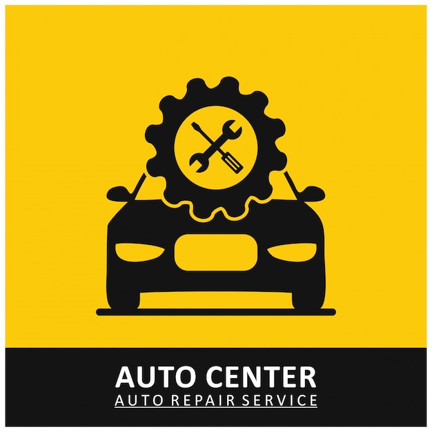 Free vector auto center logo template