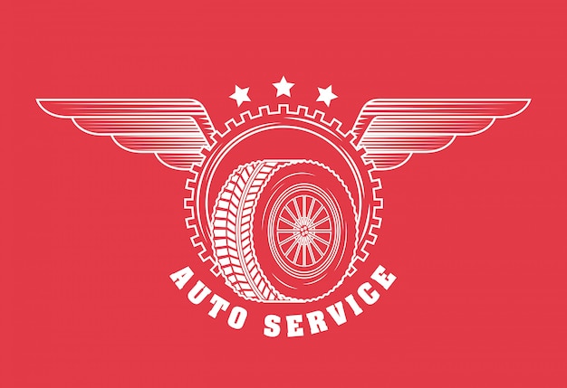 Free Vector auto repair service logo