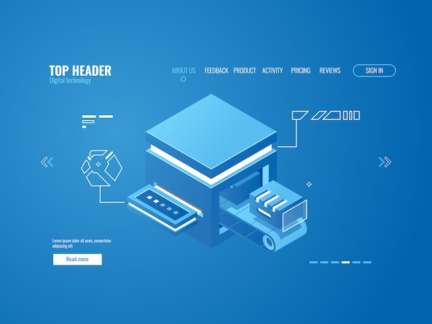 Automated factory assembly line, production conveyor, cloud storage