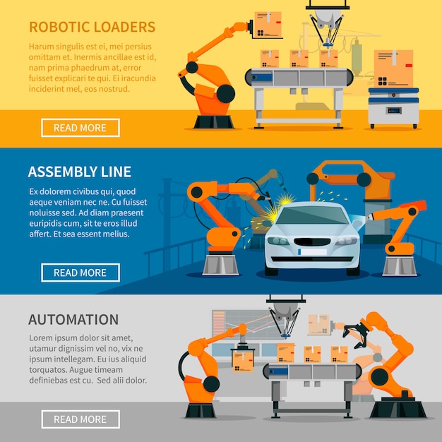 Automation horizontal banners set