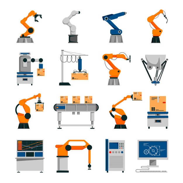 Automation icons set