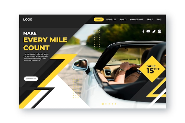 Automobile purchasing landing page template