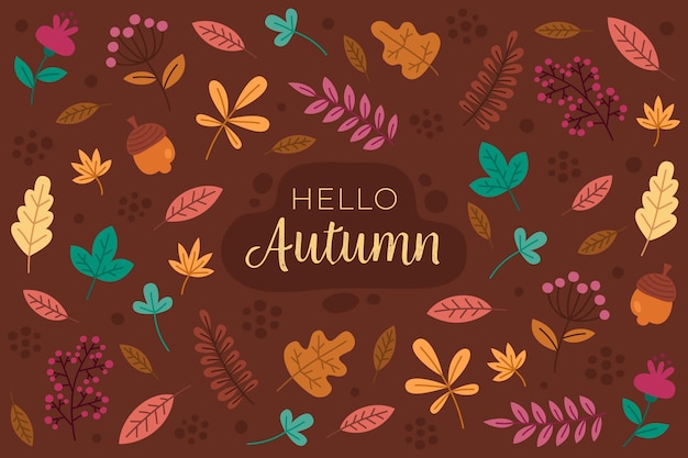 Autumn background in flat design