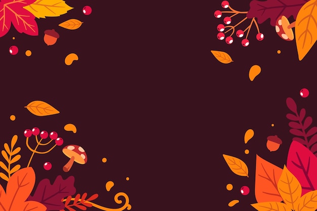 Autumn background in flat design