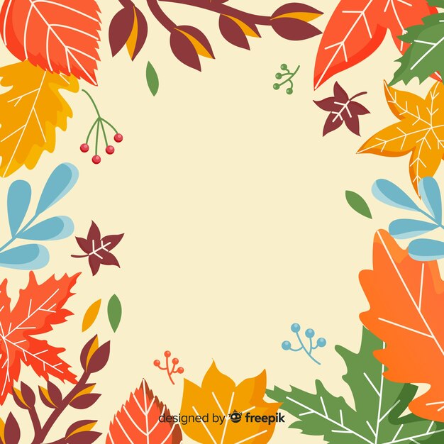 Autumn background hand drawn style