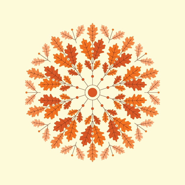 autumn background illustration in flat style