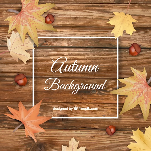 Autumn background in realistic style