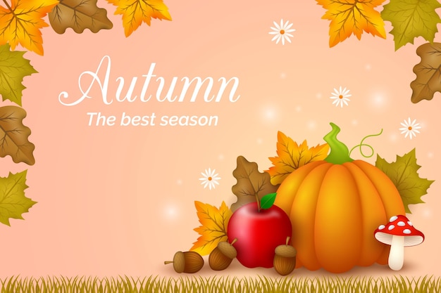 Free Vector autumn background theme