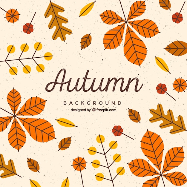 Autumn background with leaves