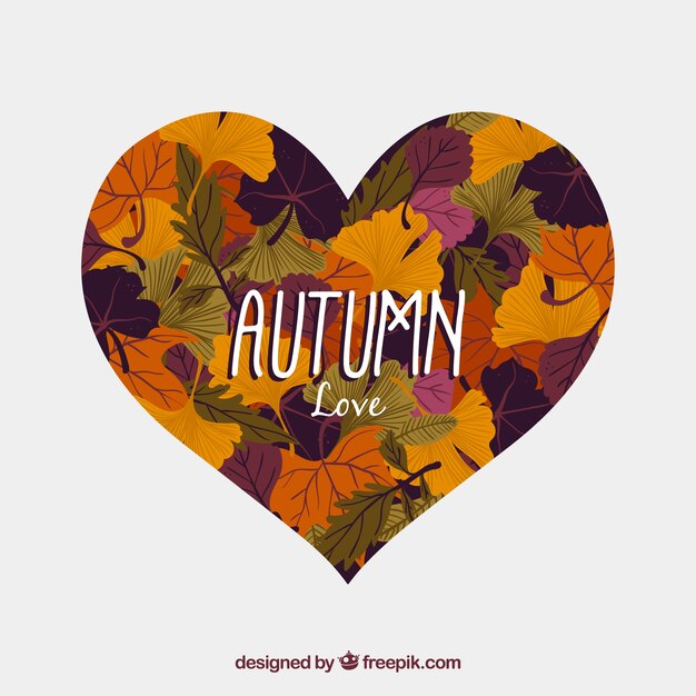 Autumn background with leaves