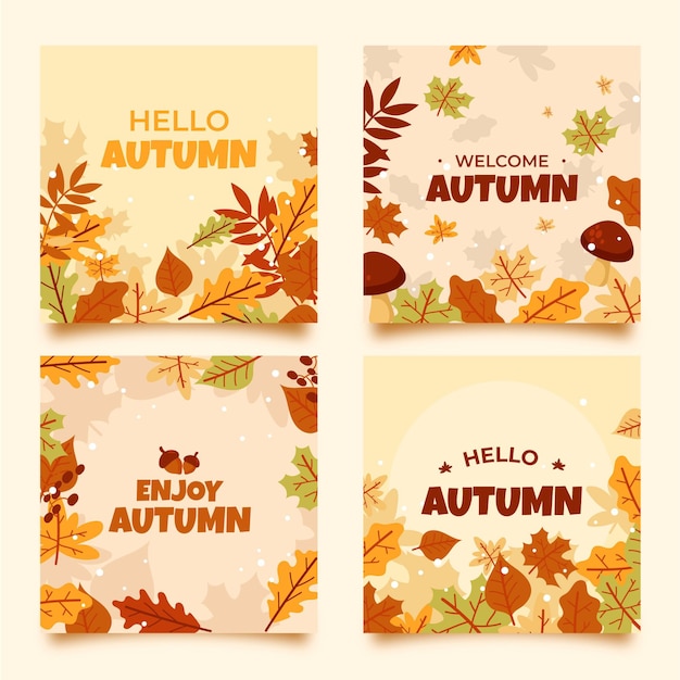 Autumn card collection