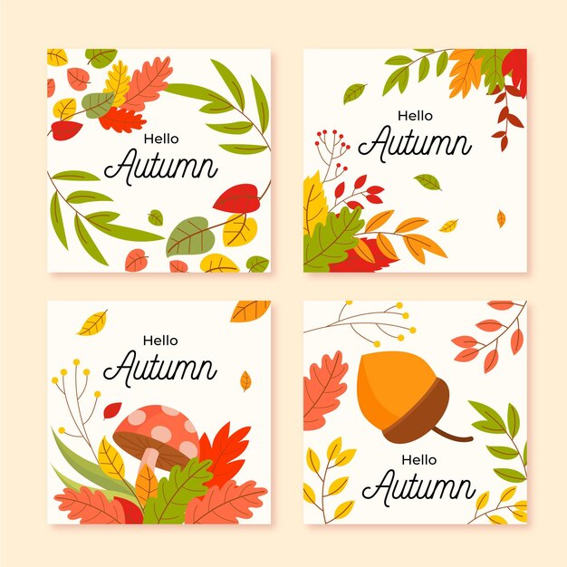 Autumn card collection