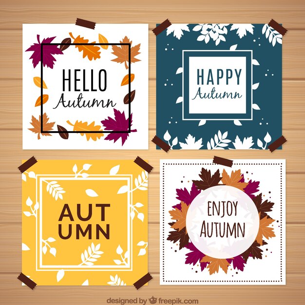 Autumn cards collection