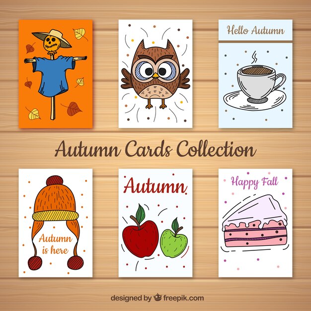 Autumn cards collection