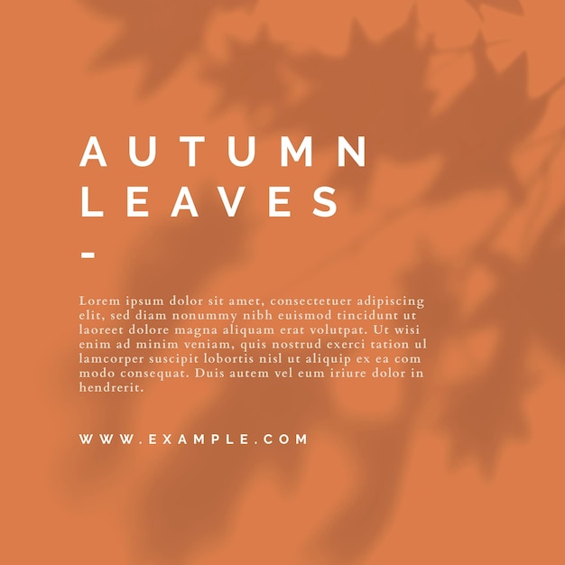 Autumn color tone social media post template