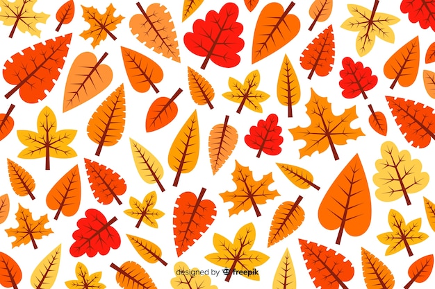 Autumn decorative background flat design