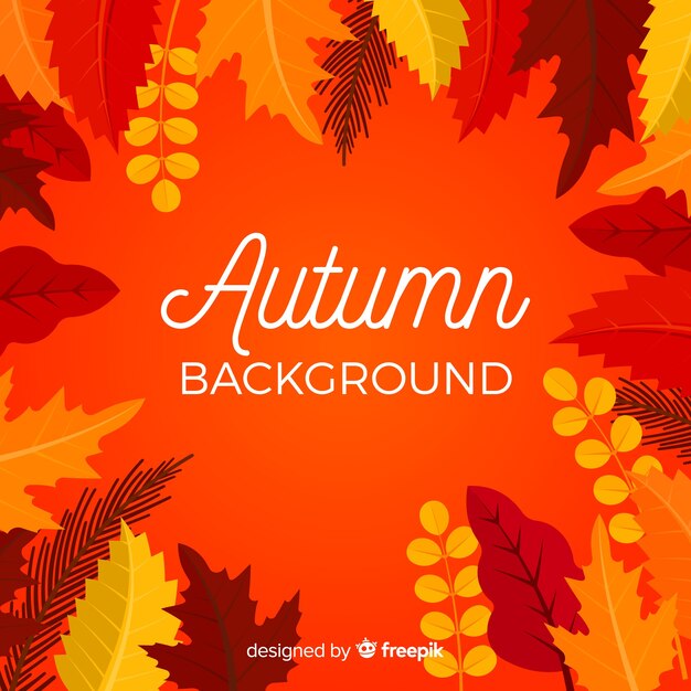 Autumn decorative background flat design