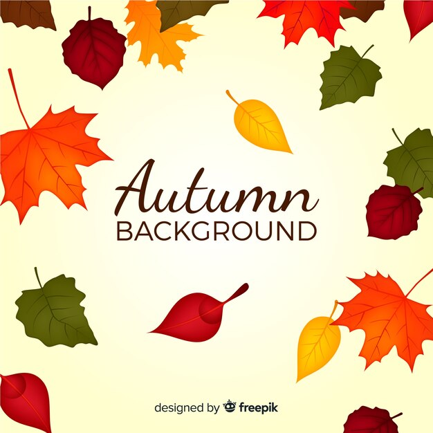 Autumn decorative background flat design