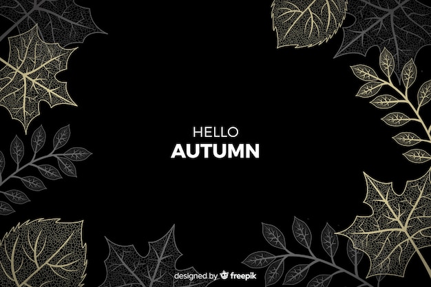 Free vector autumn decorative background flat style