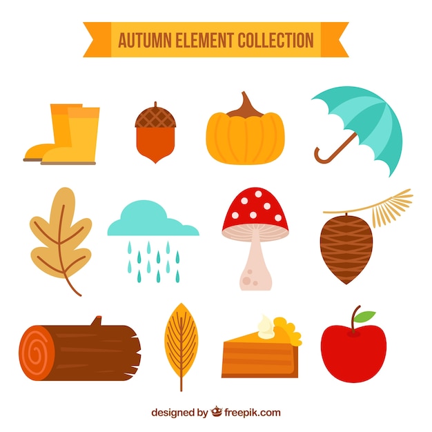 Free vector autumn elements collection