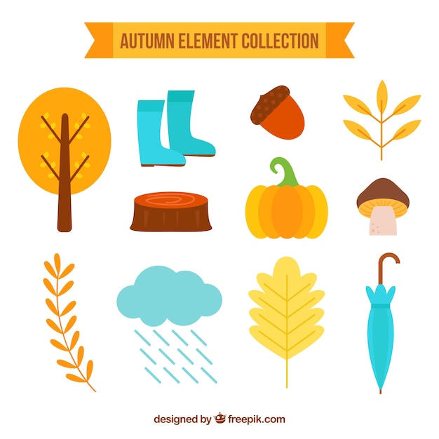 Free vector autumn elements collection