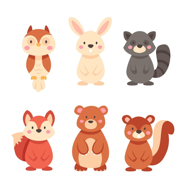 Autumn forest animals pack